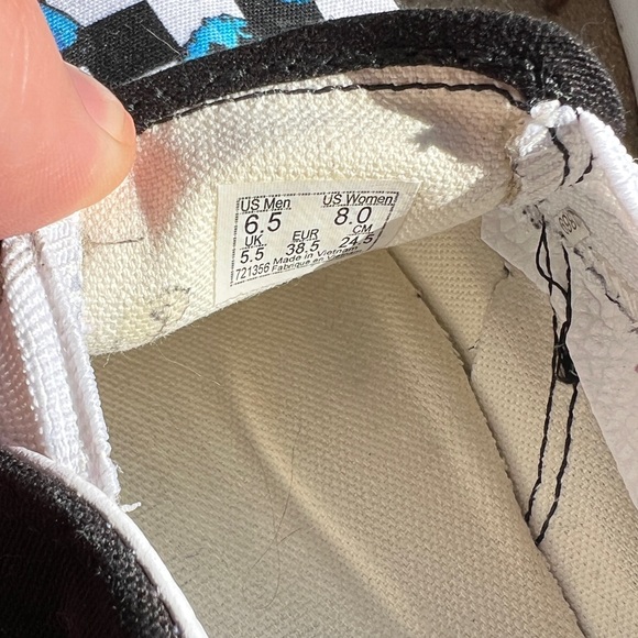 Vans classic checkered slip on shoes with butterflies SIZE 8 - Picture 7 of 7